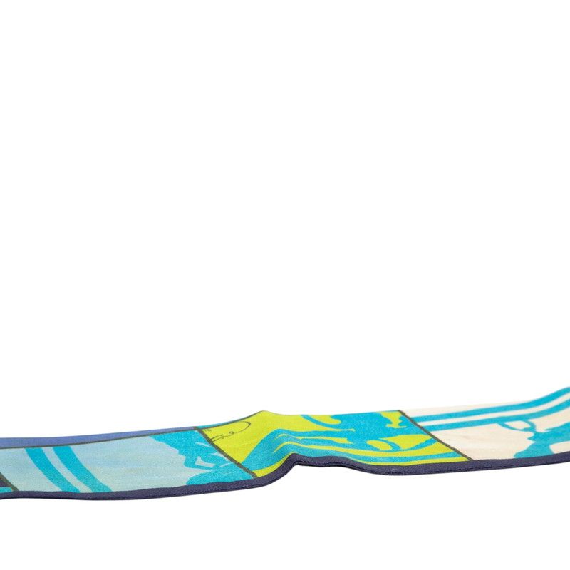 Hermes Twilly Ceremonial Bridle Brides de Gala Scarf Blue Multicolor Silk — view 4