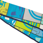 Hermes Twilly Ceremonial Bridle Brides de Gala Scarf Blue Multicolor Silk — view 2