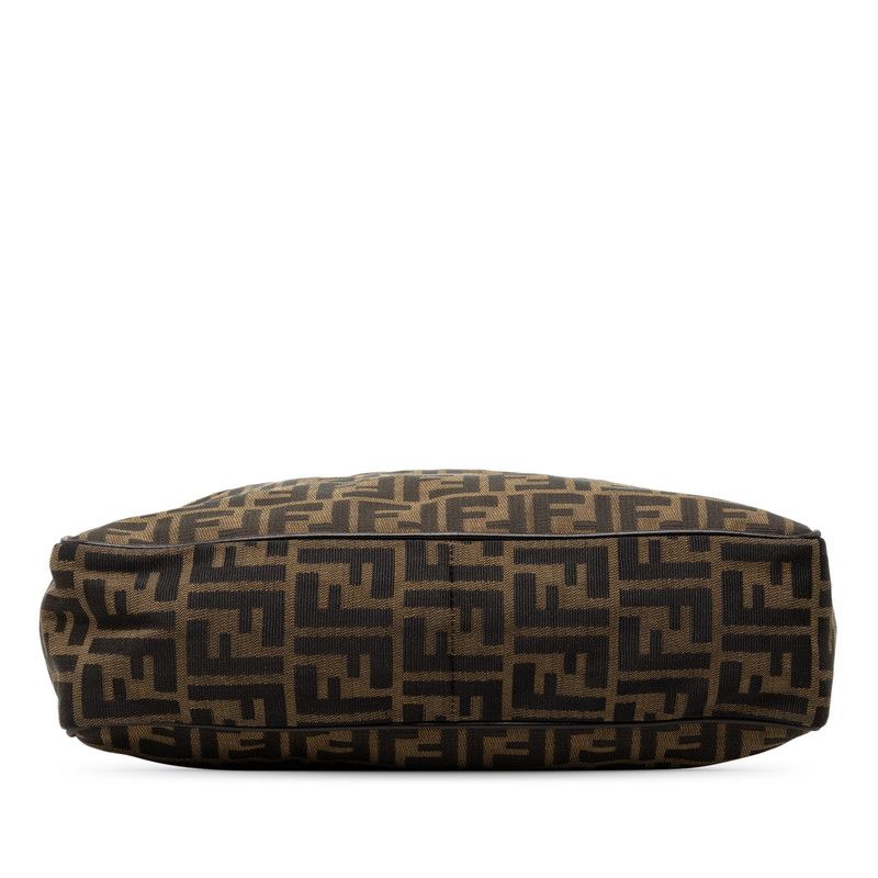 Fendi Zucca Handbag Business Bag Brown Canvas Leather — view 3