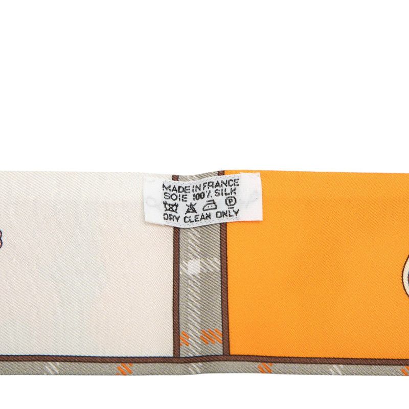 Hermes Twilly Camaille Camails Scarf Gray Multicolor Silk — view 5