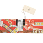 Hermes Twilly Harnais de Cœur Scarf Red Multicolor Silk — view 5