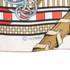 Hermes Twilly Bridle and Charm Brides Et Gray Scarf Red Multicolor Silk — view 4