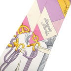 Hermes Twilly Cliquetis Scarf Yellow Multicolor Silk — view 2