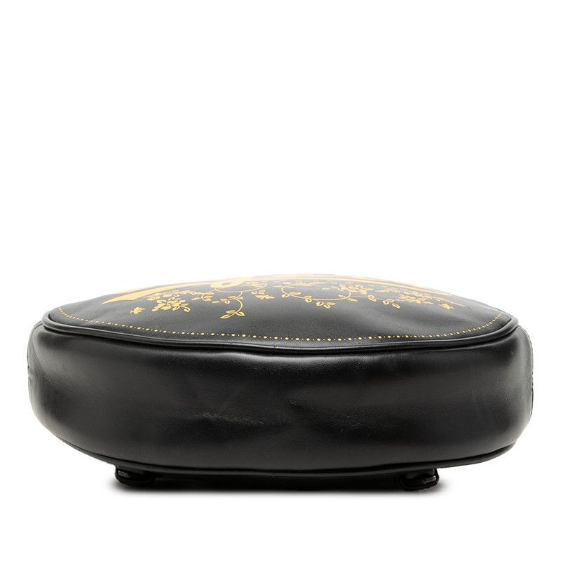 Gucci Round Backpack Black Yellow Leather — view 3