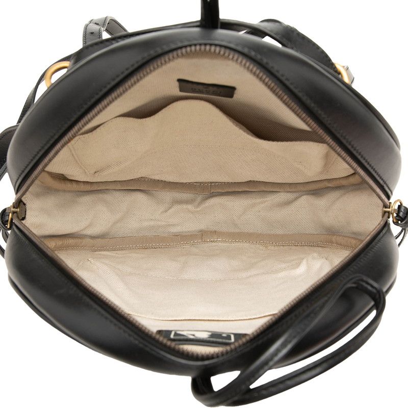 Gucci Round Backpack Black Yellow Leather — view 4