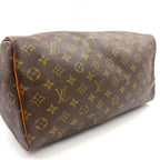 Louis Vuitton Speedy 35 Monogram Leather Brown Handbag Gold — view 7