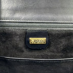 Gucci Bamboo Shoulder Strap Included Leather Brown Black Handbag Gold — view 4