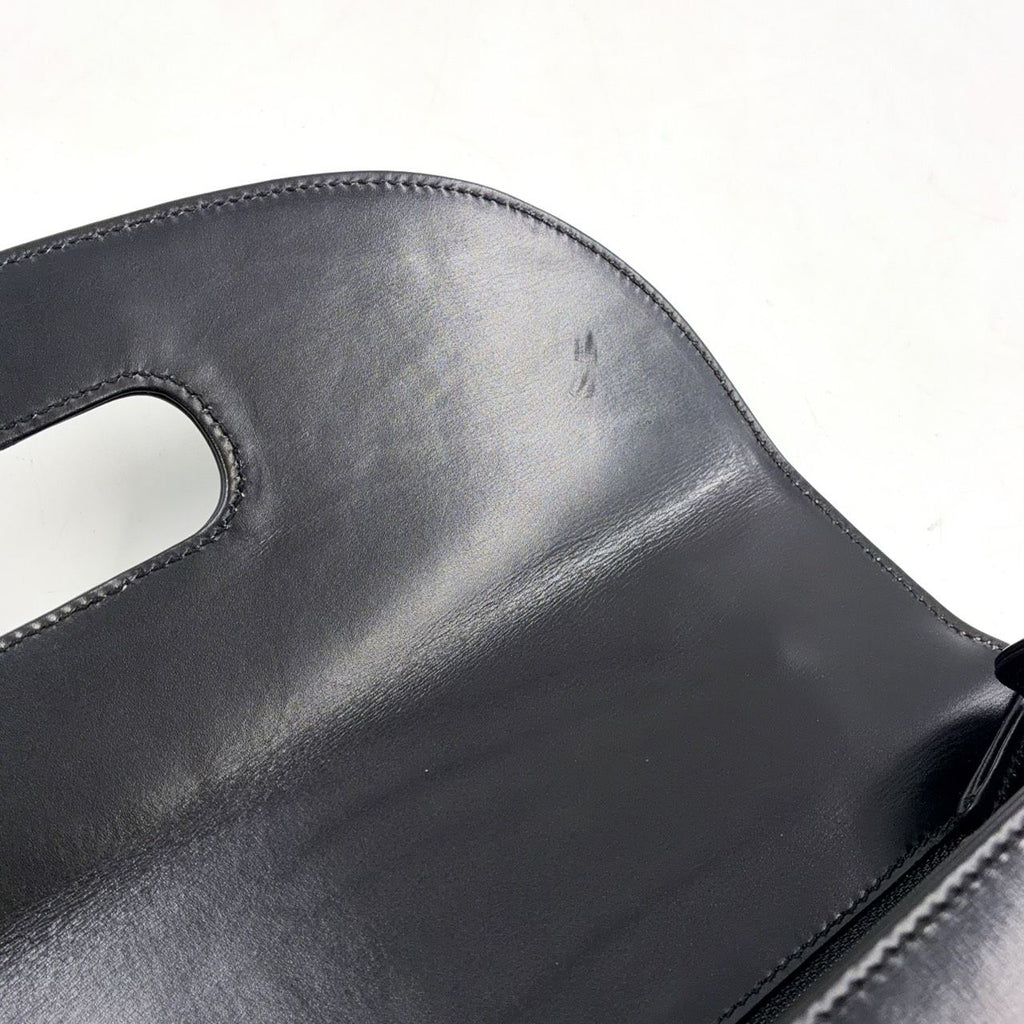 Gucci Bamboo Shoulder Strap Included Leather Brown Black Handbag Gold — view 7