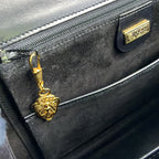 Gucci Bamboo Shoulder Strap Included Leather Brown Black Handbag Gold — view 6