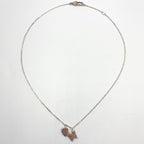 Gucci Butterfly Heart Motif Silver Necklace — view 3