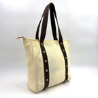 Louis Vuitton Cabas MM Antigua Ecru Canvas Ivory Brown Tote Bag Gold — view 2