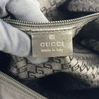 Gucci Messenger Leather Canvas Black Shoulder Bag Silver — view 4