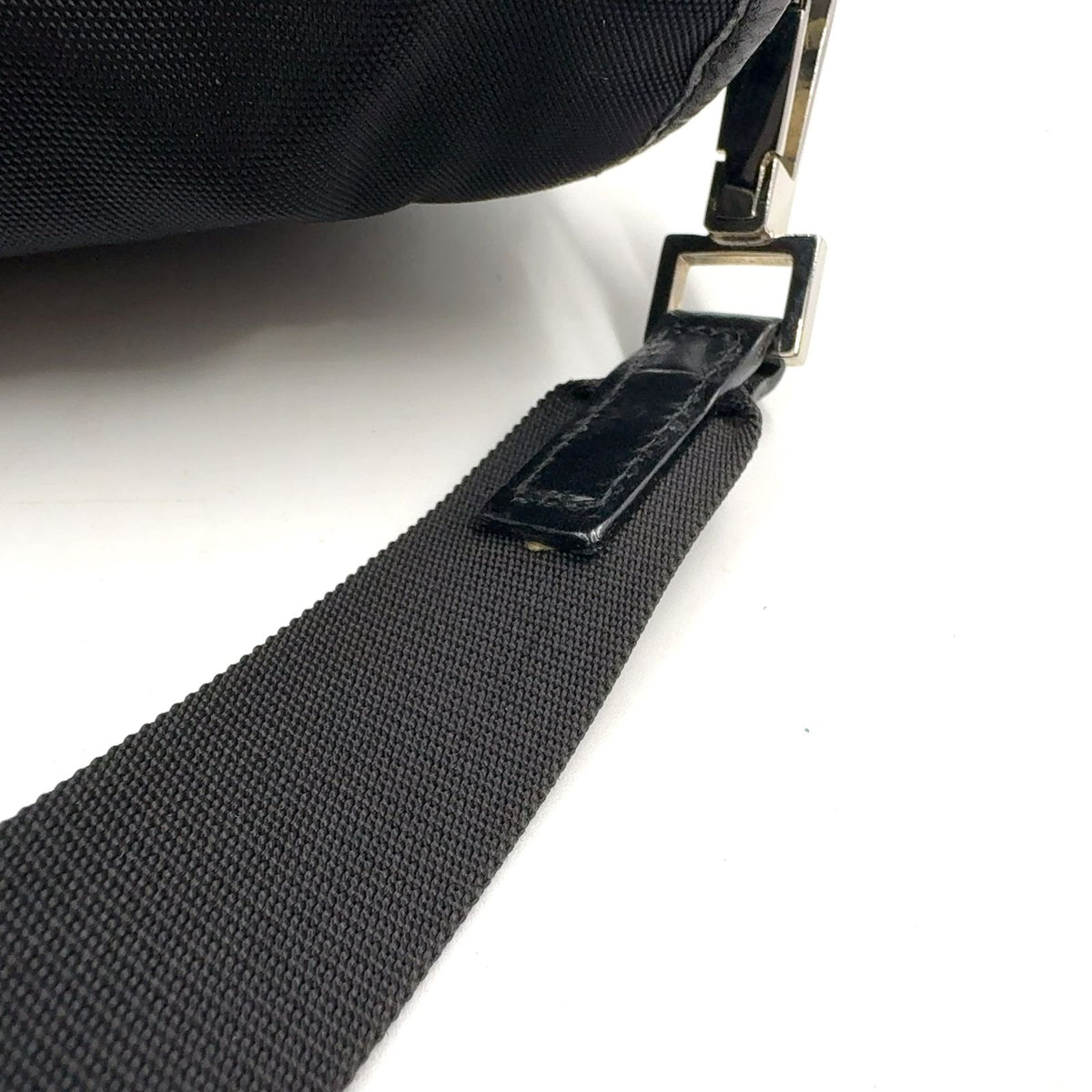 Gucci Messenger Leather Canvas Black Shoulder Bag Silver — view 5
