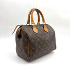 Louis Vuitton Speedy 25 Vintage Monogram Leather Brown Handbag Gold — view 2