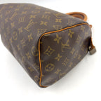 Louis Vuitton Speedy 25 Vintage Monogram Leather Brown Handbag Gold — view 8