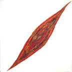 Hermes Yellow Golden Knight Pleated Carre 90 Silk Orange Scarf