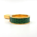 Hermes Kelly Charm Leather Green Gold — view 8