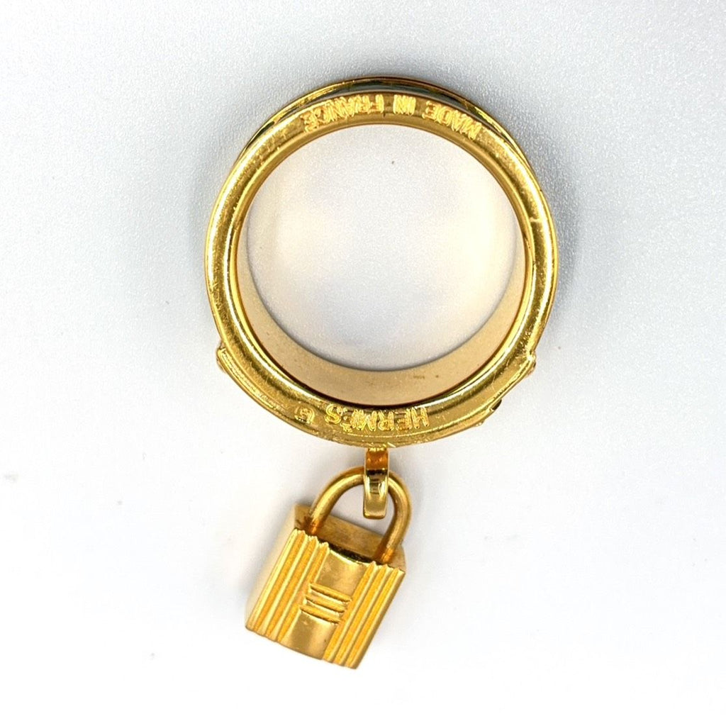 Hermes Kelly Charm Leather Green Gold — view 4