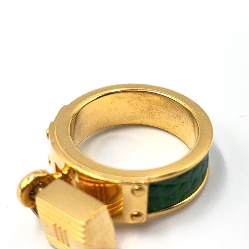 Hermes Kelly Charm Leather Green Gold — view 5