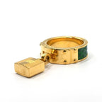 Hermes Kelly Charm Leather Green Gold — view 6