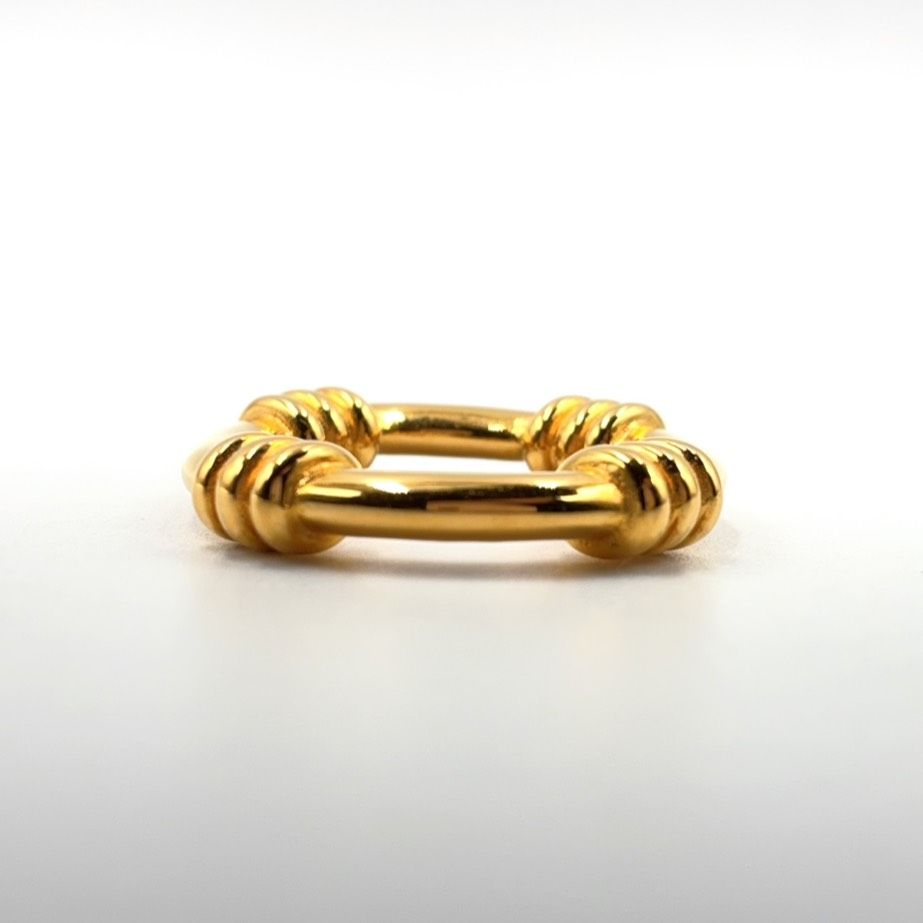 Hermes Legato Gold Plated Scarf Ring — view 5