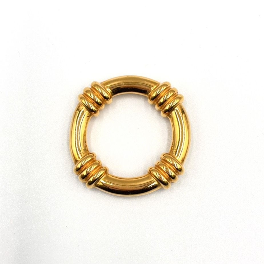 Hermes Legato Gold Plated Scarf Ring — view 2