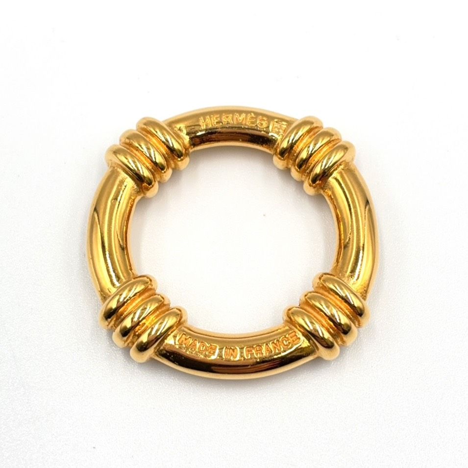 Hermes Legato Gold Plated Scarf Ring