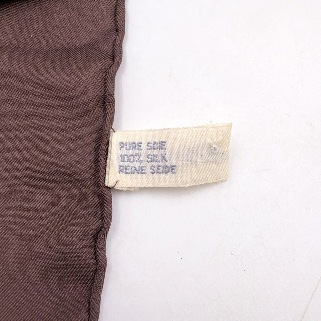 Dior Trotter Pattern Silk Brown Scarf — view 8