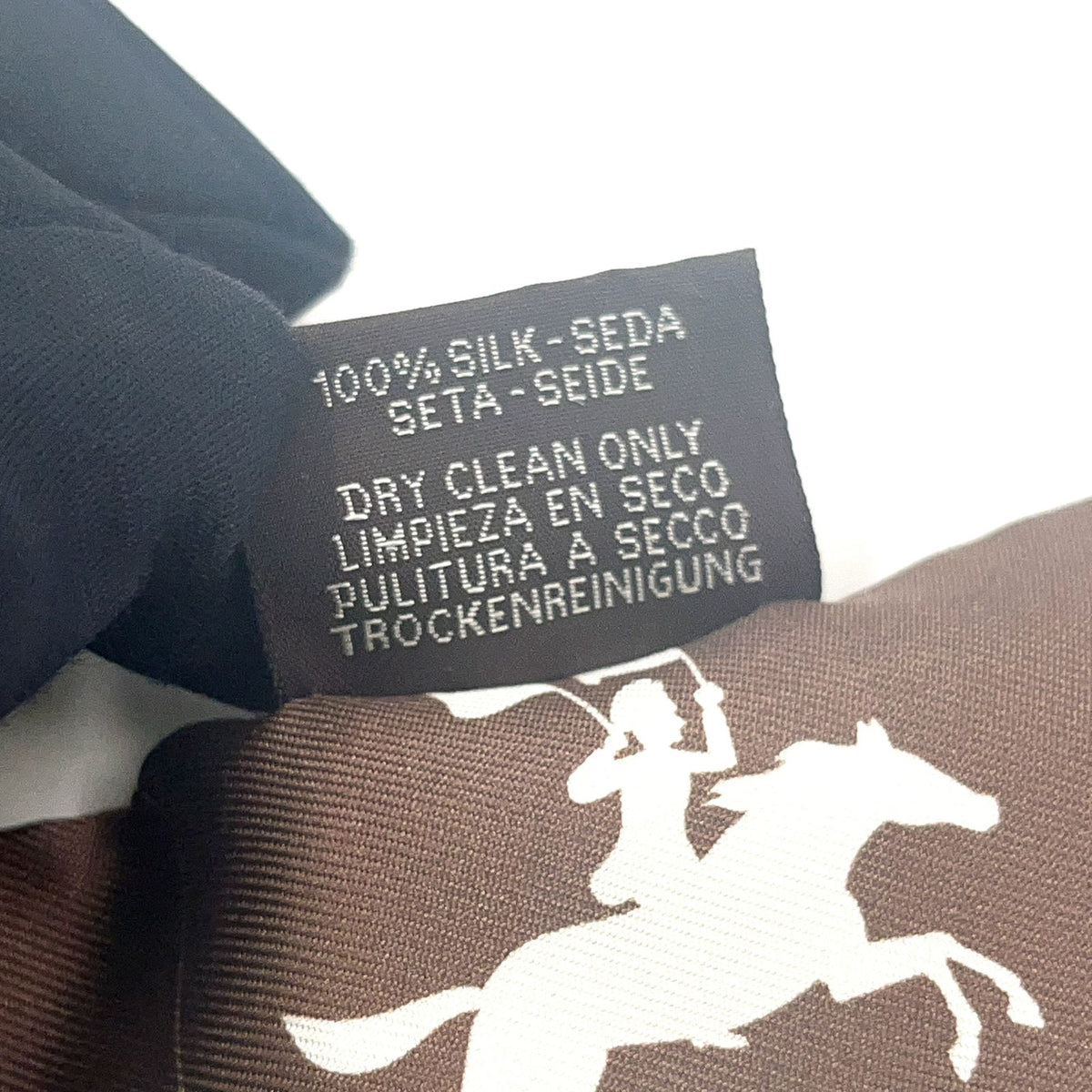 Hermes Ex-Libris Wind Frame Twilly Silk Brown Scarf — view 3