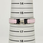 Hermes Clic H Bangle Enamel Bracelet Clac Metal Silver Pink — view 6