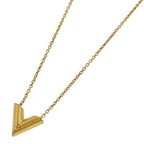 Louis Vuitton Essential V Necklace Gold Plated