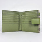 Gucci Bifold Wallet GG Pattern Snap Beige Green — view 7