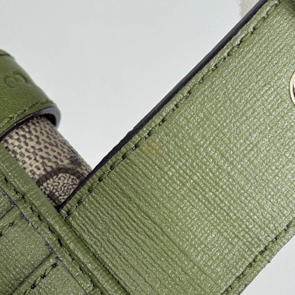 Gucci Bifold Wallet GG Pattern Snap Beige Green — view 5