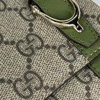 Gucci Bifold Wallet GG Pattern Snap Beige Green — view 4