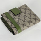 Gucci Bifold Wallet GG Pattern Snap Beige Green — view 2