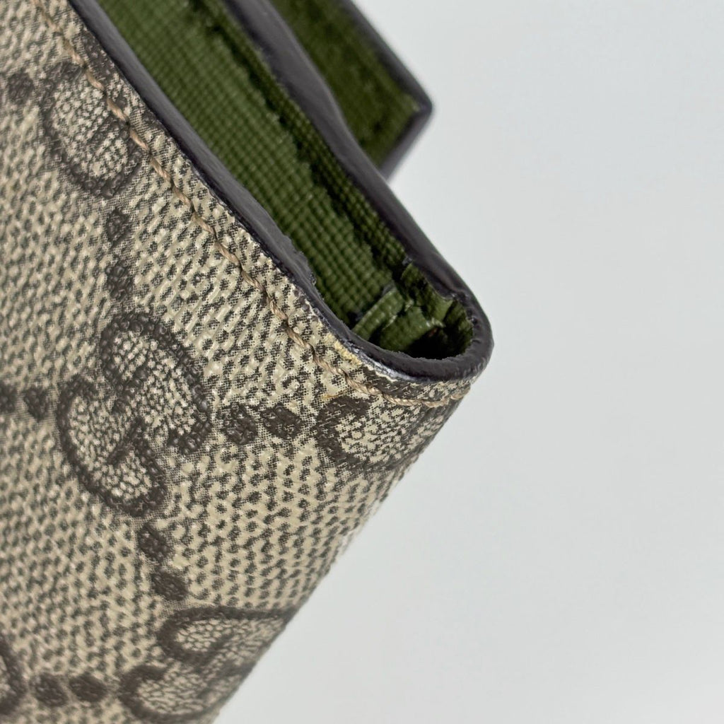 Gucci Bifold Wallet GG Pattern Snap Beige Green — view 3