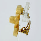 Chanel Earrings CC Logo Turnlock Gold Plated — view 2