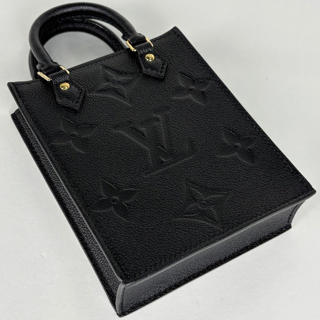 Louis Vuitton Petite Sac Plat Handbag 2-Way Pochette Monogram Empreinte Noir — view 2