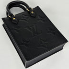 Louis Vuitton Petite Sac Plat Handbag 2-Way Pochette Monogram Empreinte Noir — view 2