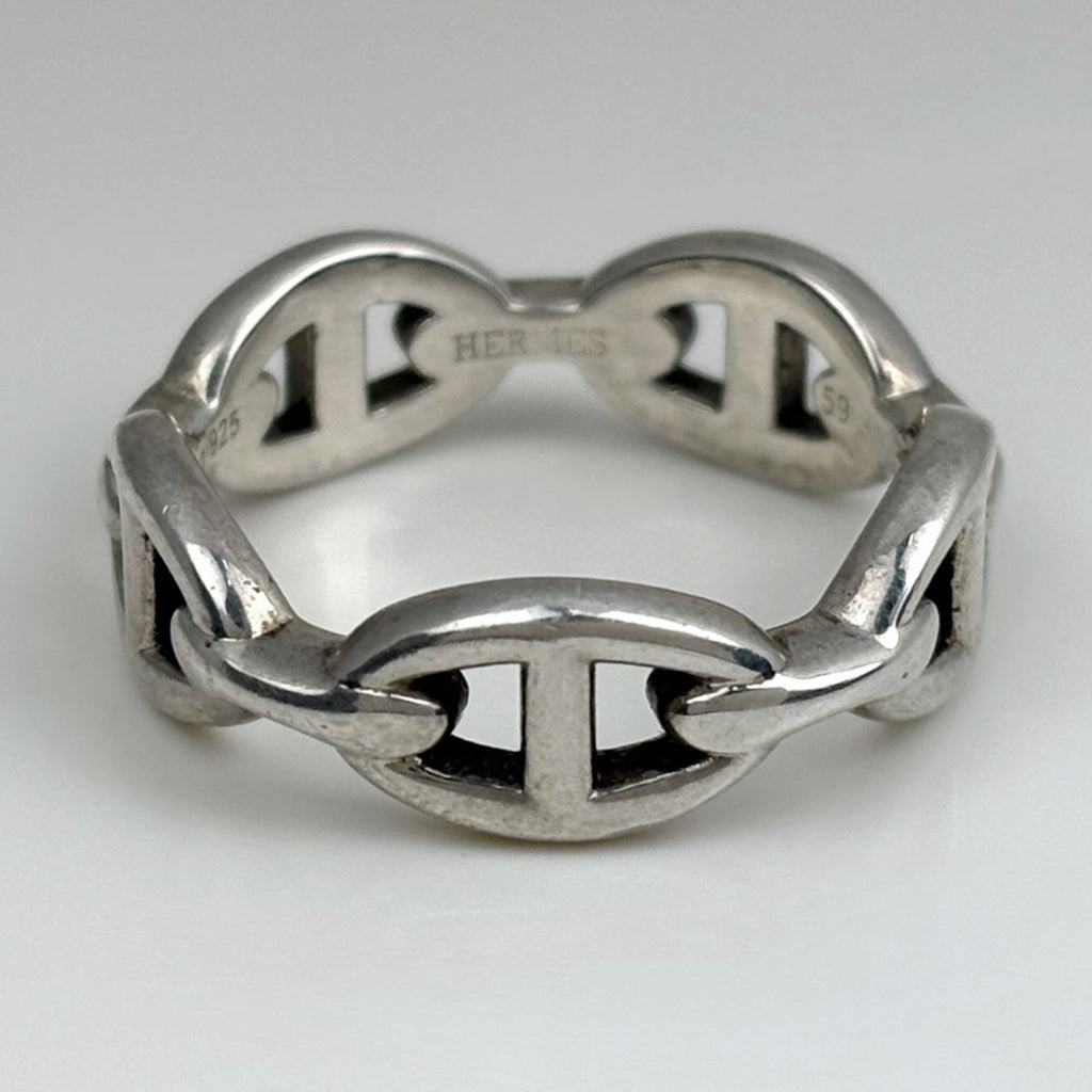 Hermes Ring Chaine D'ancre Enchainee PM 925 Sterling Silver — view 2