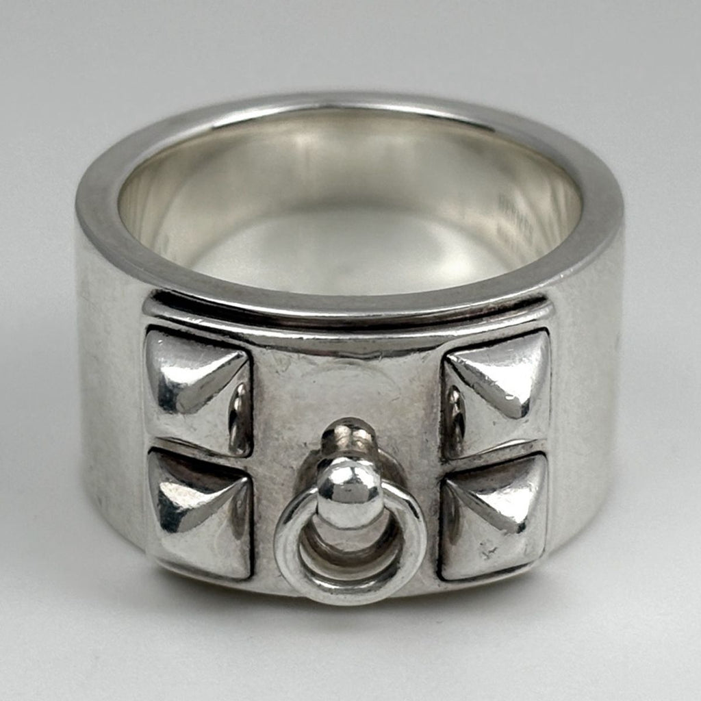 Hermes Ring Collied Cyan GM 925 Sterling Silver — view 2