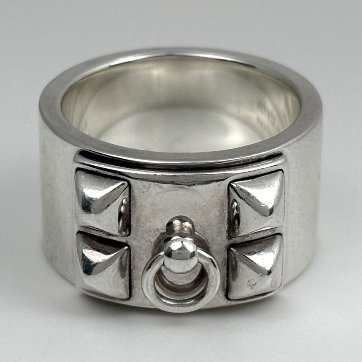 Hermes Ring Collied Cyan GM 925 Sterling Silver — view 2