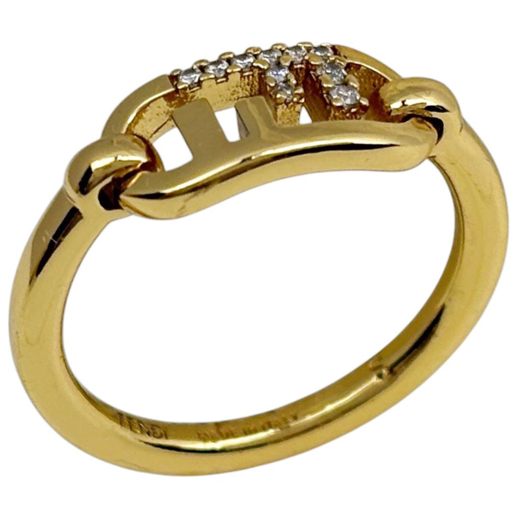 Fendi O'lock Ring Gold Plated