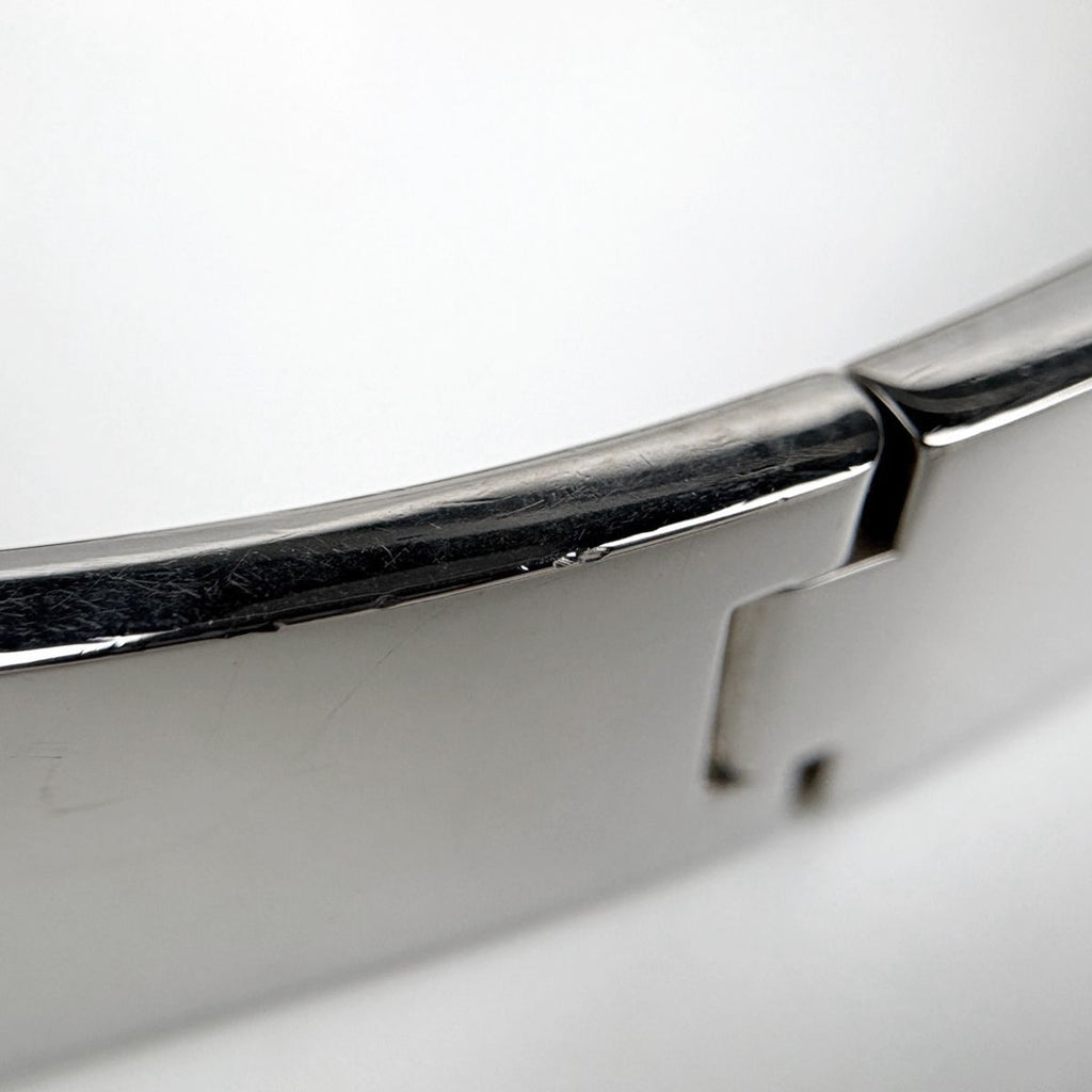 Hermes Clic Clac PM Bangle H Logo Metal Silver Pink Bracelet — view 3