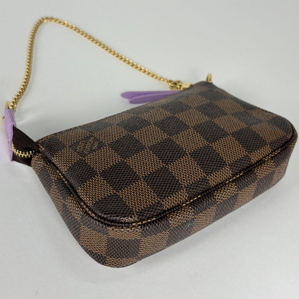 Louis Vuitton Mini Pochette Soir Pouch Illustre Damier Brown — view 2