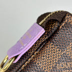 Louis Vuitton Mini Pochette Soir Pouch Illustre Damier Brown — view 5