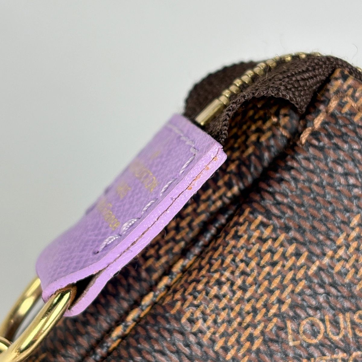 Louis Vuitton Mini Pochette Soir Pouch Illustre Damier Brown — view 5
