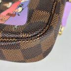 Louis Vuitton Mini Pochette Soir Pouch Illustre Damier Brown — view 3