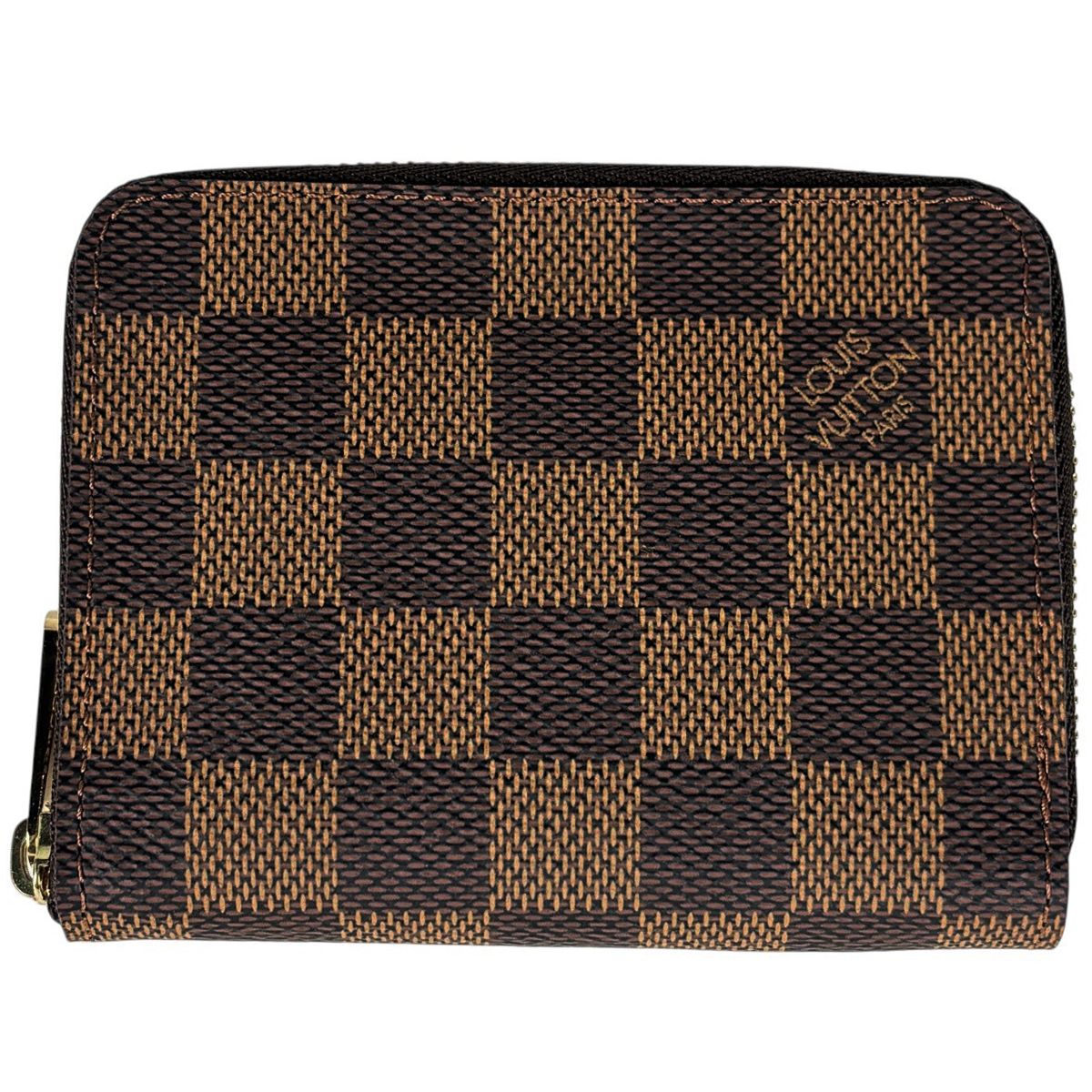 Louis Vuitton Zippy Coin Purse Round Zip Damier Brown