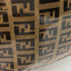 Fendi Shoulder Bag Zucchino Pattern Beige Brown — view 4